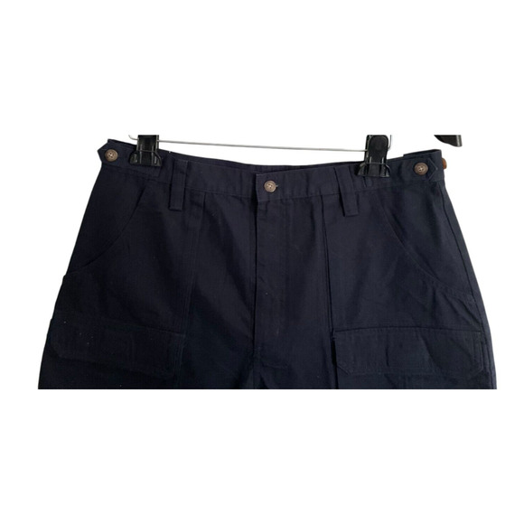 Preswick & Moore Men’s 36 Navy Blue Cargo Shorts Cotton Button Back Pockets New - Picture 11 of 12